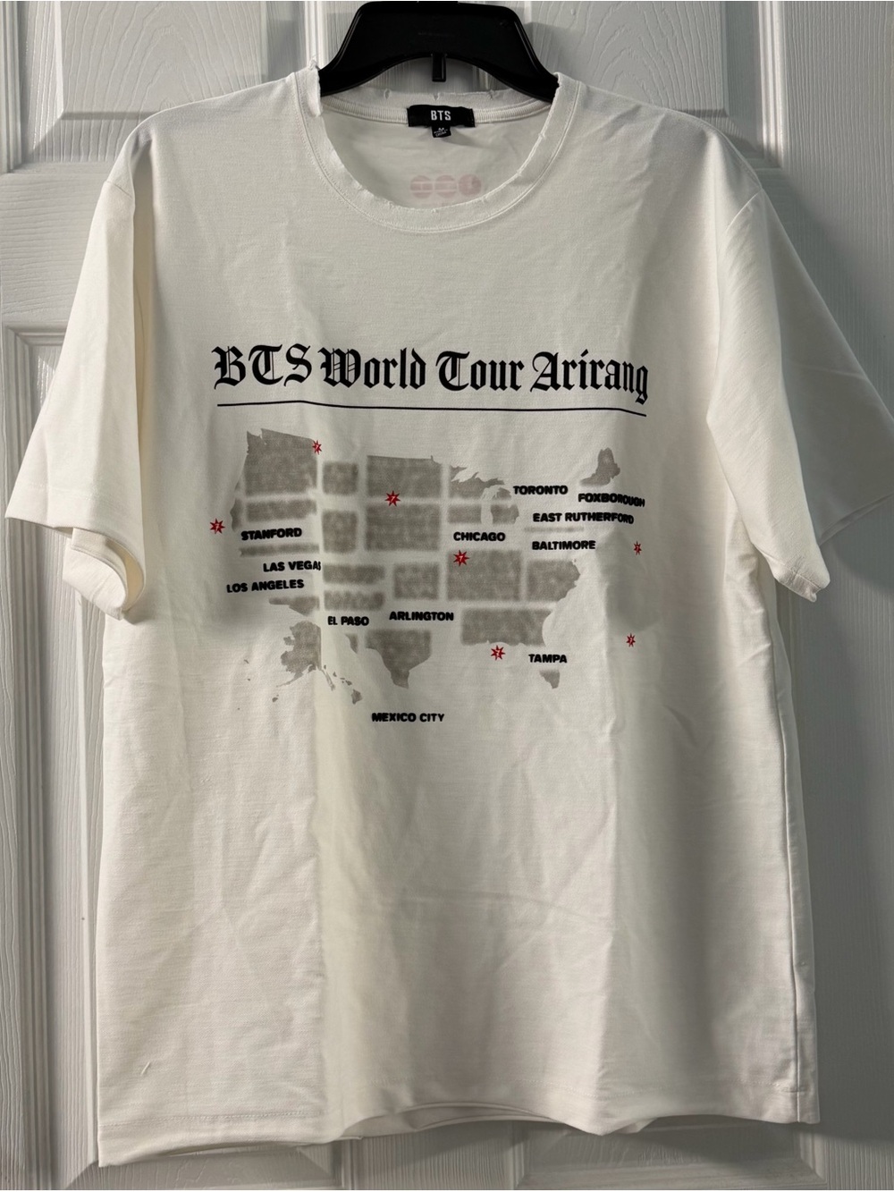 BTS official Arirang World Tour US Exclusive routing shirt